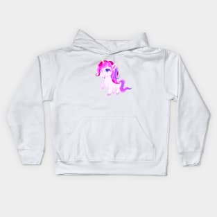 Cute Cartoon Unicorn Pink and Purple Kids Hoodie